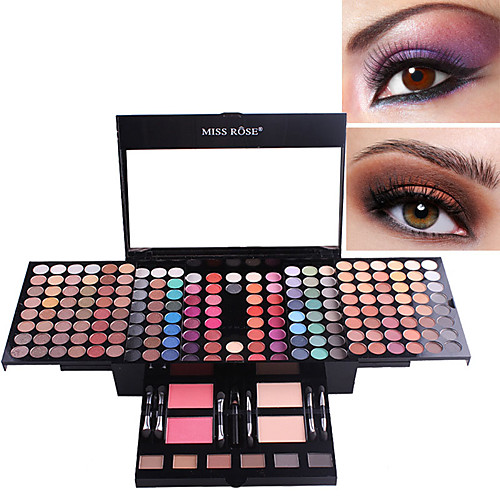 

180 colors matte nude shimmer eyeshadow palette makeup set with brush mirror Shrink professional Cosmetic case makeup kit
