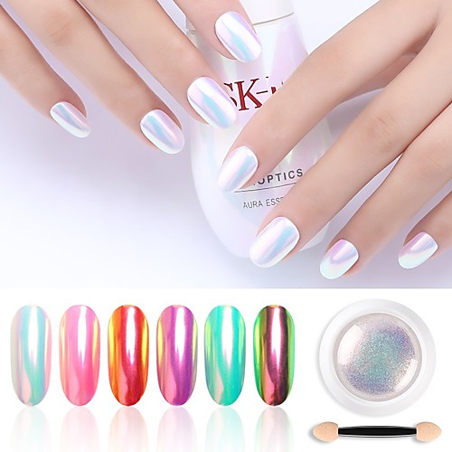 

Chrome Pearl Shell Powder Nail Art Glitter Pigment Unicorn Powder Long Lasting Manicure Nail Tip Decoration Gel Polish Dust