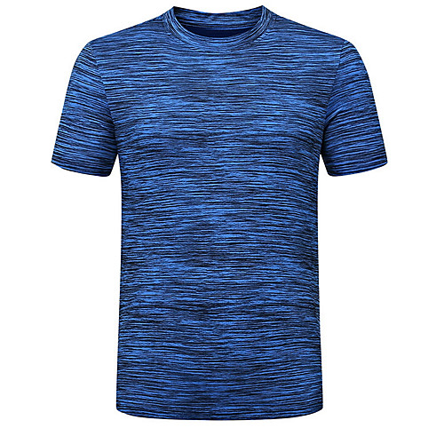 

Men's Striped Graphic Patchwork T-shirt Daily Wear Round Neck Blue / Orange / Green / Gray / Short Sleeve