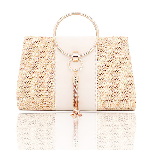 

Women's Polyester Evening Bag Solid Color Gold / Beige / Fall & Winter