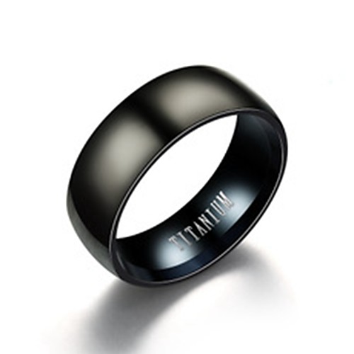 

Men's Band Ring Ring Tail Ring 1pc Black Stainless Steel Titanium Steel Circular Basic Fashion Gift Daily Jewelry Cool