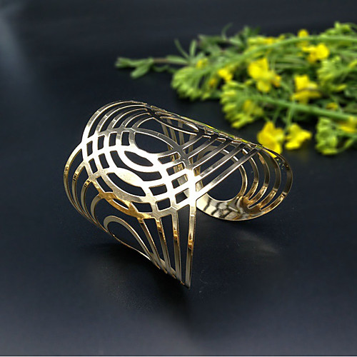 

Women's Cuff Bracelet Hollow Out Totem Series Statement Alloy Bracelet Jewelry Gold / Silver For Festival