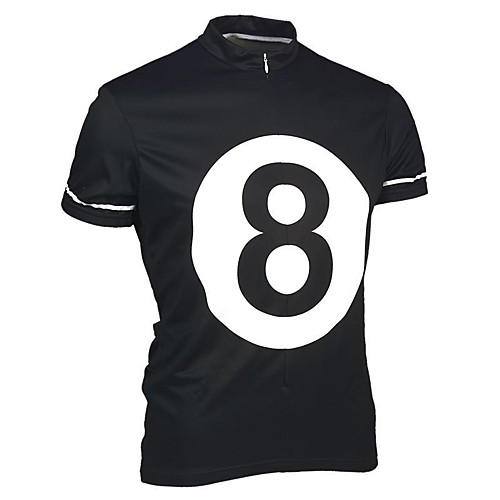 

21Grams Men's Short Sleeve Cycling Jersey - Black / White Bike Jersey Top Breathable Quick Dry Moisture Wicking Sports Terylene Mountain Bike MTB Clothing Apparel / Micro-elastic / Race Fit