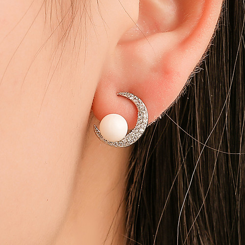 

Women's Stud Earrings Earrings Vintage Style Crescent Moon Earrings Jewelry Silver For Daily Street Holiday Festival 1 Pair