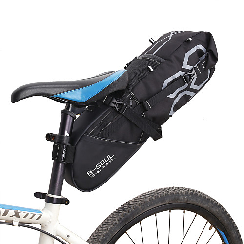 

B-SOUL 12 L Bike Saddle Bag Large Capacity Waterproof Reflective Strips Bike Bag Polyester PVC Bicycle Bag Cycle Bag Road Bike Mountain Bike MTB