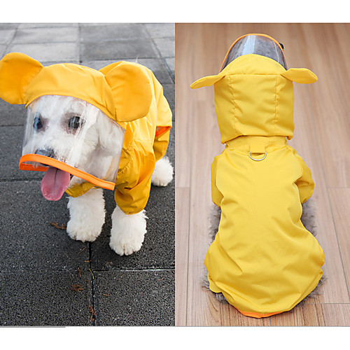 

Dog Rain Coat Dog Clothes Yellow Green Costume Mixed Material Waterproof S M L XL XXL