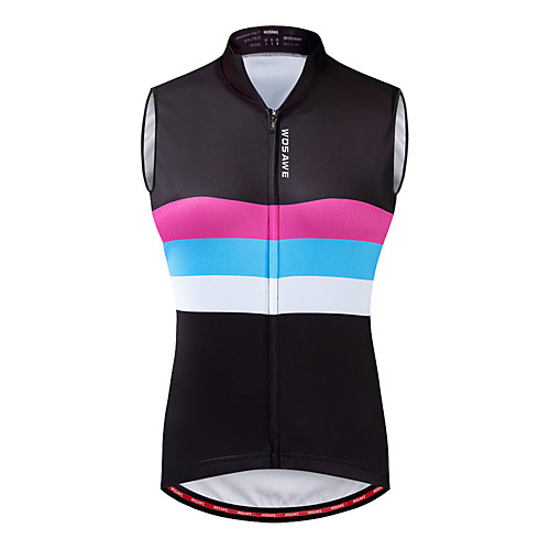 

WOSAWE Women's Sleeveless Cycling Jersey Cycling Vest Black Rainbow Bike Vest / Gilet Jersey Mountain Bike MTB Road Bike Cycling Breathable Quick Dry Moisture Wicking Sports Clothing Apparel