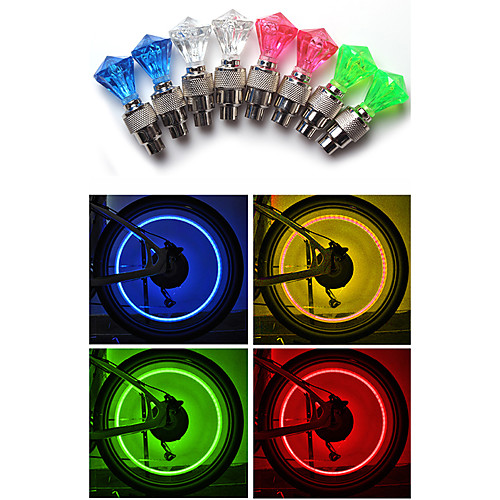 

LED Bike Light Valve Cap Flashing Lights Mountain Bike MTB Bicycle Cycling Waterproof Safety Warning Easy to Install 10 lm AG10 White Red Blue Cycling / Bike