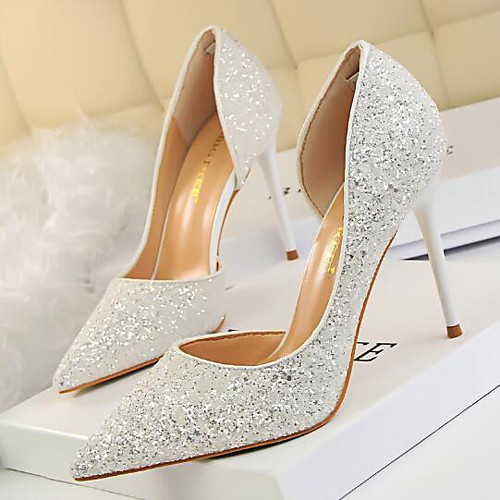

Women's Wedding Shoes Stiletto Heels Stiletto Heel Rhinestone PU Spring White / Red / Gold / Party & Evening