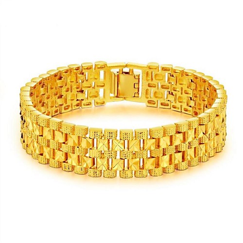 

Men's Chain Bracelet Stylish Creative Fashion Dubai 18K Gold Bracelet Jewelry Gold For Party Daily
