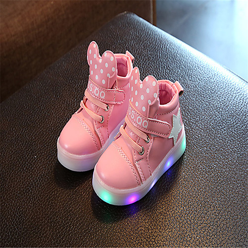 

Boys' / Girls' LED / LED Shoes / USB Charging Faux Leather / PU Sneakers LED Shoes Toddler(9m-4ys) / Big Kids(7years ) Walking Shoes LED / Luminous White / Black / Pink Spring / Summer / Rubber