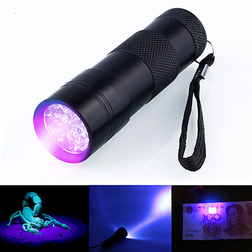 

Black Light Flashlights / Torch Waterproof LED 5mm Lamp 12 Emitters 1 Mode Waterproof Ultraviolet Light Camping / Hiking / Caving Everyday Use Hunting Black / Aluminum Alloy