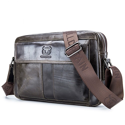 

(BULLCAPTAIN) 2019 New One-Shoulder Slung Sports Casual Leather Crossover ipad Men's Bag