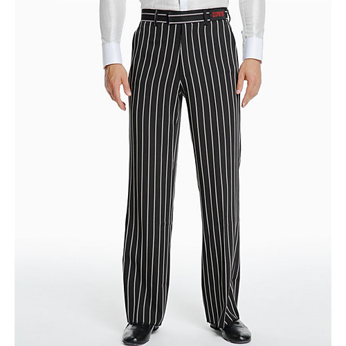 

Latin Dance Pants Pattern / Print Split Joint Men's Training Polyester