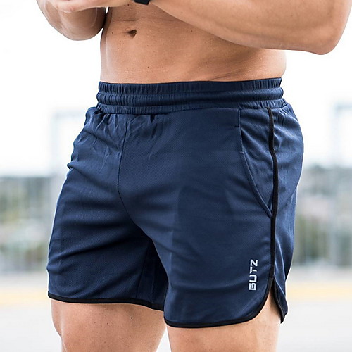 

Men's Running Shorts Athletic Shorts Workout Shorts Sports Pants / Trousers Running Fitness Gym Workout Lightweight Breathable Soft Solid Colored Black Navy Blue Gray / Stretchy