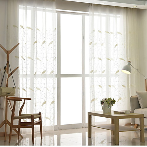 

Contemporary One Panel Sheer Bedroom Curtains