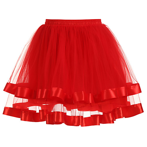 

Wedding / Wedding Party Slips Tulle / Polyester Short-Length Solid Color / Tutus & Skirts with