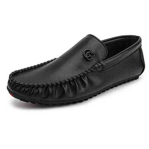 

Men's Spring & Summer / Fall & Winter Classic / British Daily Home Loafers & Slip-Ons Walking Shoes Nappa Leather White / Black / Dark Blue