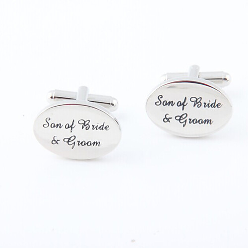 

Cufflinks Alphabet Shape Vintage Casual Alloy Brooch Jewelry Silver For Wedding Party