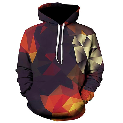 

Men's Plus Size Hoodie Color Block Cartoon Rainbow Hooded Active Casual Hoodies Sweatshirts Rainbow