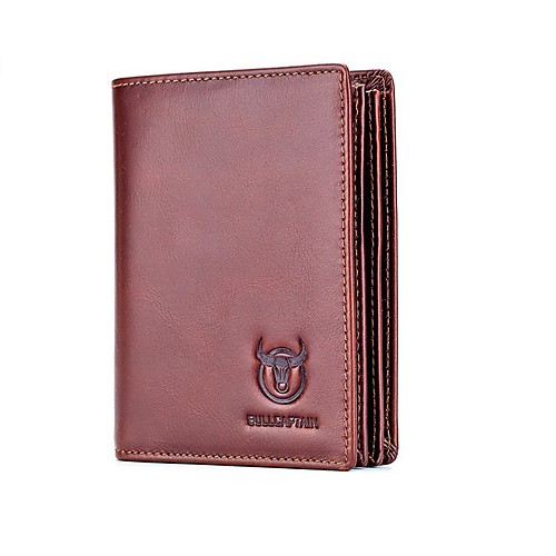 

(BULLCAPTAIN) Men's Short Vertical Wallet Multi-card Leather Album Driving Plus Thicken Wallet