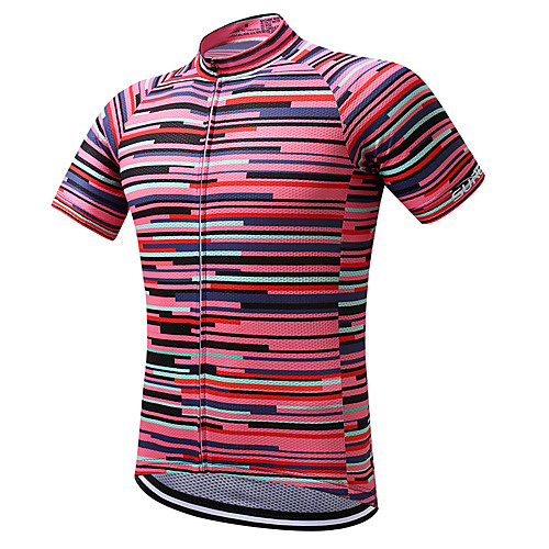 

Fastcute Men's Short Sleeve Cycling Jersey Black / Red Bike Jersey Top Mountain Bike MTB Road Bike Cycling Breathable Quick Dry Moisture Wicking Sports Clothing Apparel / Stretchy