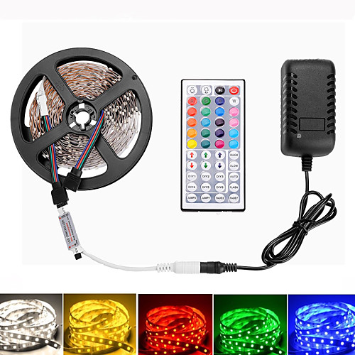 

5M LED Light Strips RGB Tiktok Lights 2835 100-240V Not waterproof LED Ligh Flexible Diode LED Tape SetRemote Control For Power Adapter