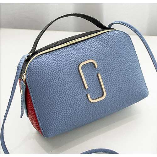 

Women's Polyester / PU Top Handle Bag Solid Color Blushing Pink / Red / Blue