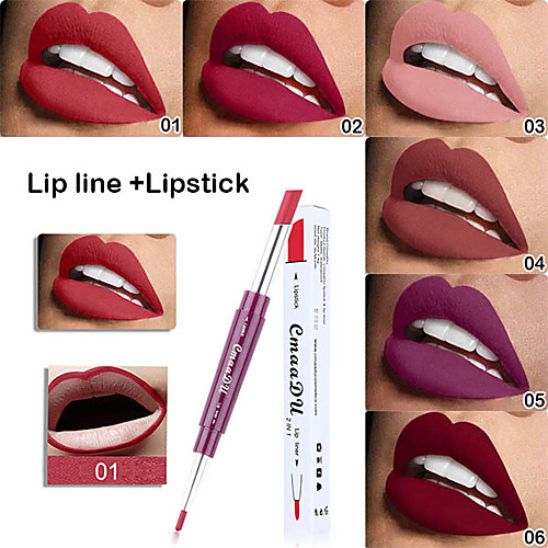 

Sexy Lip Liner Lipstick Waterproof Lasting Matte No Touch Multi-Function Lipstick Lip Cosmetics