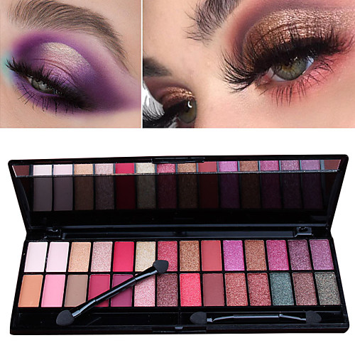 

Brand CmaaDU 28 Color Eyeshadow Dish Earth Color Matte Pearlescent Flash Waterproof Durable Eye Cosmetics