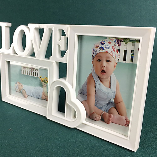 

Modern Contemporary Polyresin Painted Finishes Picture Frames Wall Decorations, 2pcs Picture Frames