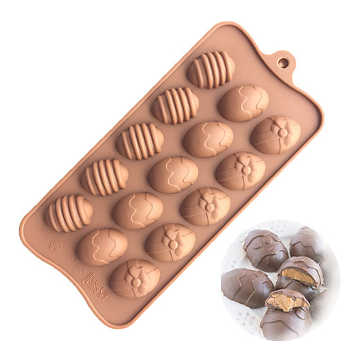 

15 Holes Easter Egg Silicone Mold DIY Chocolate Candy Cake Decoration Mould