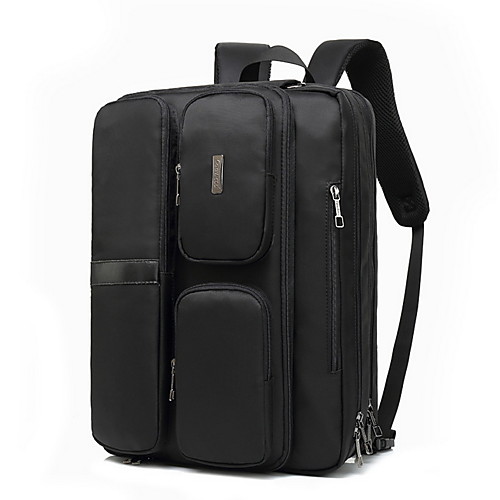 

Men's Polyester Commuter Backpack Large Capacity Zipper Daily Black Gray