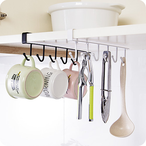 

Kitchen Iron No Nail Hook Cabinet Storage Rack