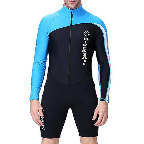 

Dive&Sail Men's Shorty Wetsuit 1.5mm Neoprene Diving Suit Breathable Quick Dry Anatomic Design Long Sleeve Swimming Diving Classic Spring Summer / Stretchy