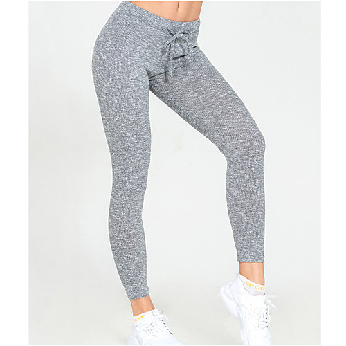 

Women's High Waist Yoga Pants Cropped Leggings Butt Lift Breathable Quick Dry Burgundy Gray Gym Workout Running Fitness Sports Activewear High Elasticity Skinny Slim / Moisture Wicking