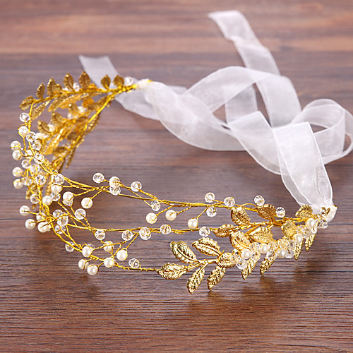 

Women's Headbands Hair Jewelry For Wedding Wedding Alloy Golden 1pc