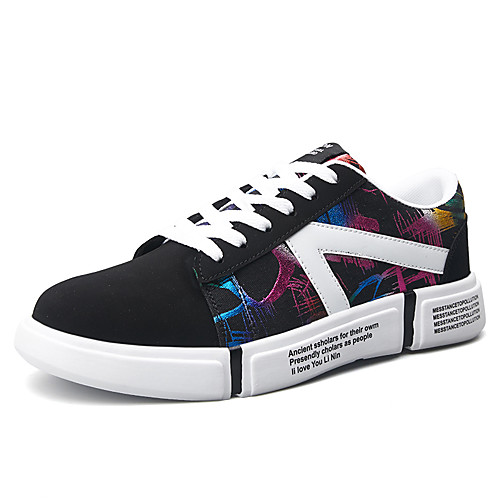 

Men's Spring / Summer Classic / Casual Daily Office & Career Sneakers Canvas Breathable Non-slipping Wear Proof Black / White / Rainbow Camouflage