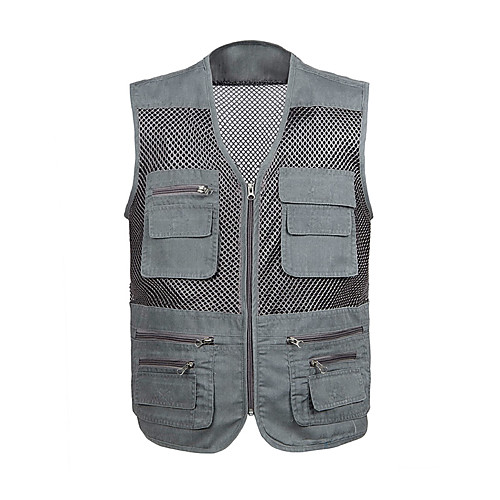 

Men's Vest / Gilet Windproof Breathability Heat Retaining Fishing Daily Wear / Cotton