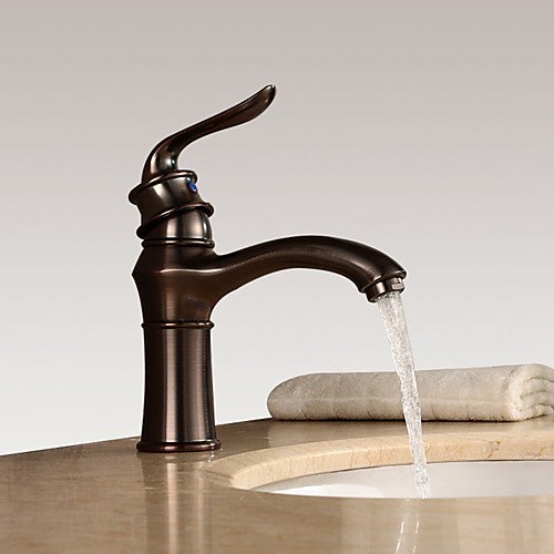 

Bathroom Sink Faucet - Widespread Oil-rubbed Bronze Centerset Single Handle One HoleBath Taps