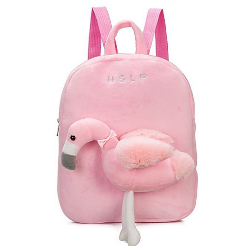 

Large Capacity Velvet Zipper Commuter Backpack Daily Blushing Pink / Gray / Girls'