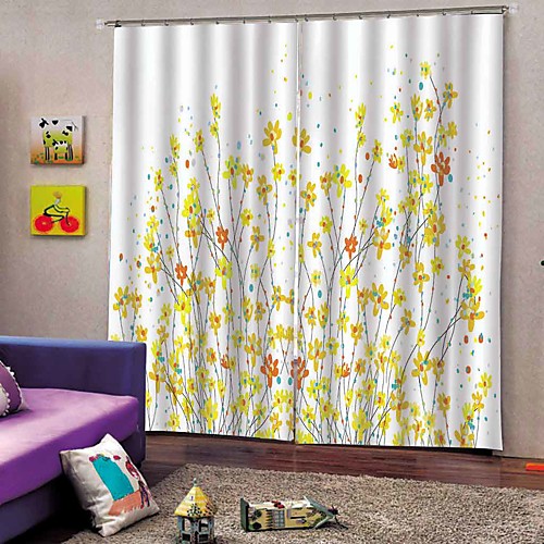 

Multi-functional 3D Printing Landscape Fabric Curtains Heat Insulation Sunscreen Thickened Full Shade Curtains for Living Room Mouldproof Moistureproof Shower Curtains