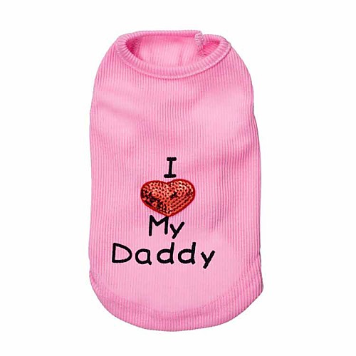 

Dog Vest Puppy Clothes Love Slogan Sweet Style Casual / Daily Dog Clothes Puppy Clothes Dog Outfits White Black Red Costume for Girl and Boy Dog Terylene XXS XS S M L