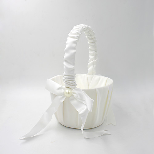 

Flower Basket Lace 7 7/8 (20 cm) Satin Bow 1 pcs