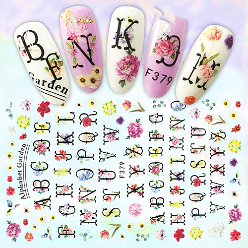 

1 pcs Full Nail Stickers Flower Series nail art Manicure Pedicure Mini Style / Safety / Ergonomic Design Stylish / Simple