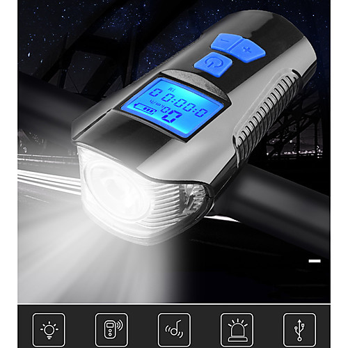 

LED Front Bike Light Bike Light with Horn Bike Computer Speedometer Bicycle Cycling Waterproof 3 in 1 Multiple Modes Smart Induction 350 lm Rechargeable USB White Cycling / Bike / Super Bright / 120