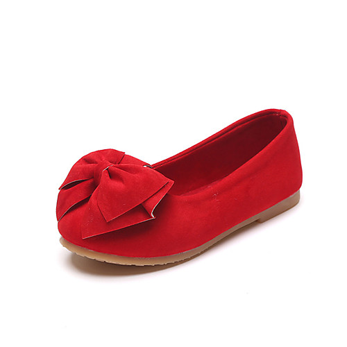 

Girls' Comfort / Flower Girl Shoes / Children's Day Faux Leather Flats Bow Little Kids(4-7ys) / Big Kids(7years ) Bowknot Red Spring / Fall / Party & Evening / TR