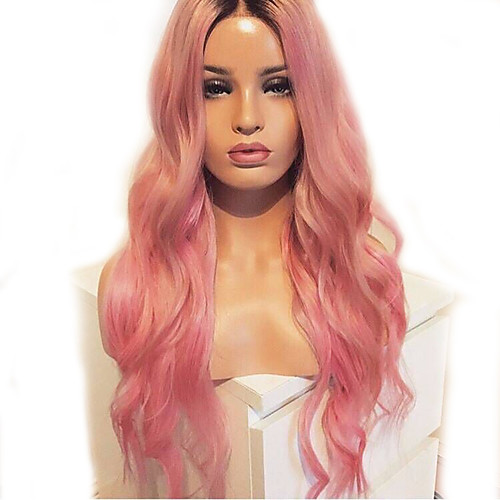 

Synthetic Wig Body Wave Layered Haircut Wig Very Long Watermelon Red Synthetic Hair 62~66 inch Women's New Arrival Pink