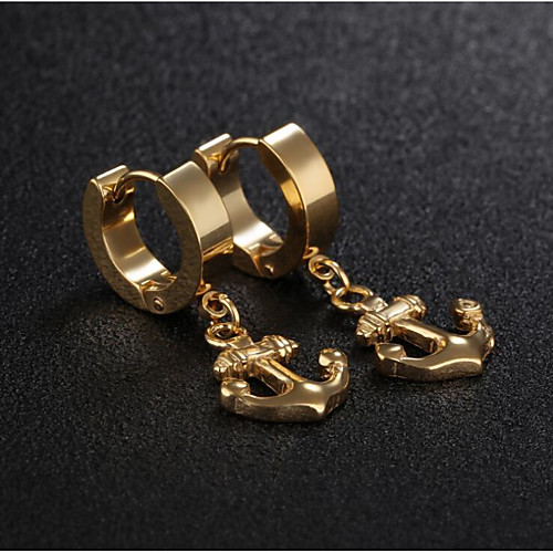 

Men's Women's Earrings Vintage Style Anchor Stylish Earrings Jewelry Gold / Black / Silver For Gift Daily 1 Pair
