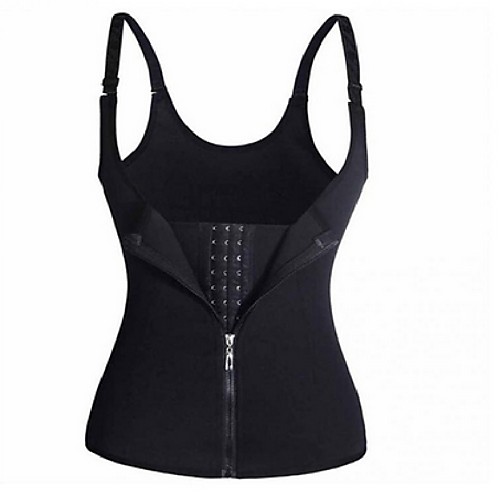 

Sweat Vest Waist Trainer Vest Neoprene Tank Top Sports Elastane Gym Workout Zipper Stretchy Tummy Control For Men